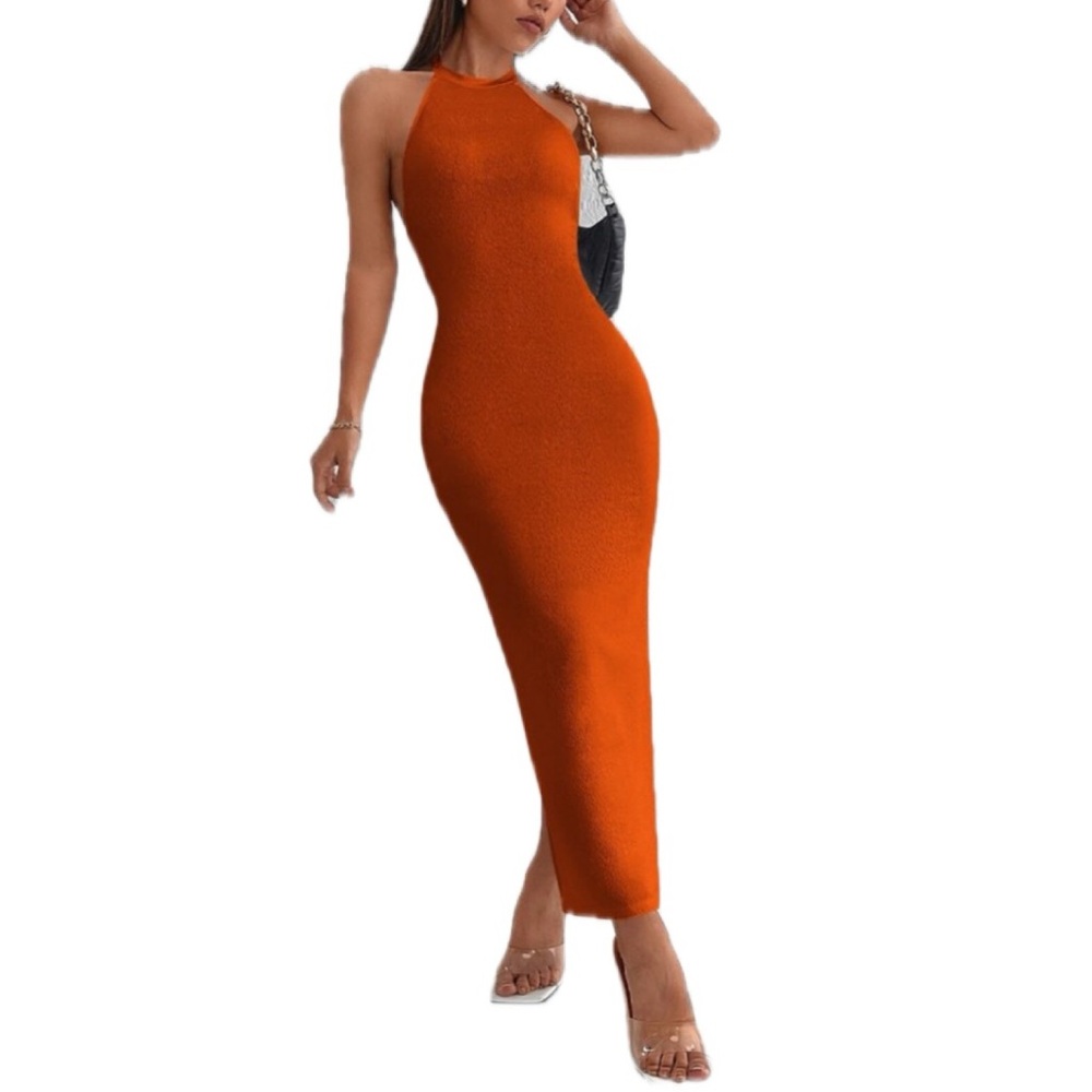 Burnt orange vacation dress